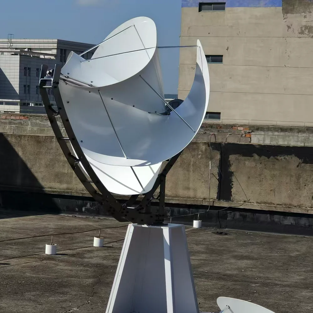 

Ultra Quiet 6KW Maglev Vertical Wind Generator, Carbon Fiber Blades, Aluminum Alloy Body, Long Service Life Over 20 Years