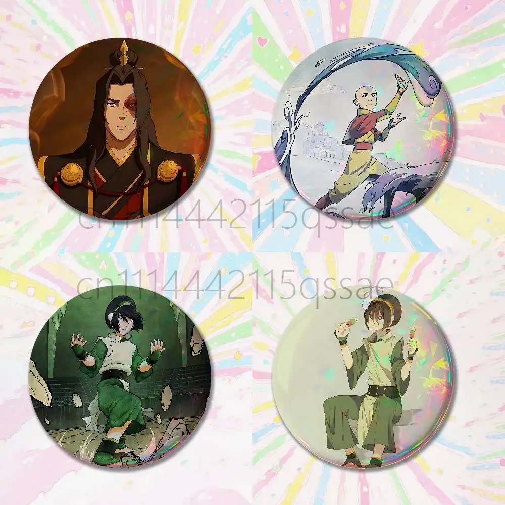 Arc of Growth Zuko and Toph 32/44/58mm Handmade Pins Round Brooch Badge Backpacks Clothes Jewelry Gifts