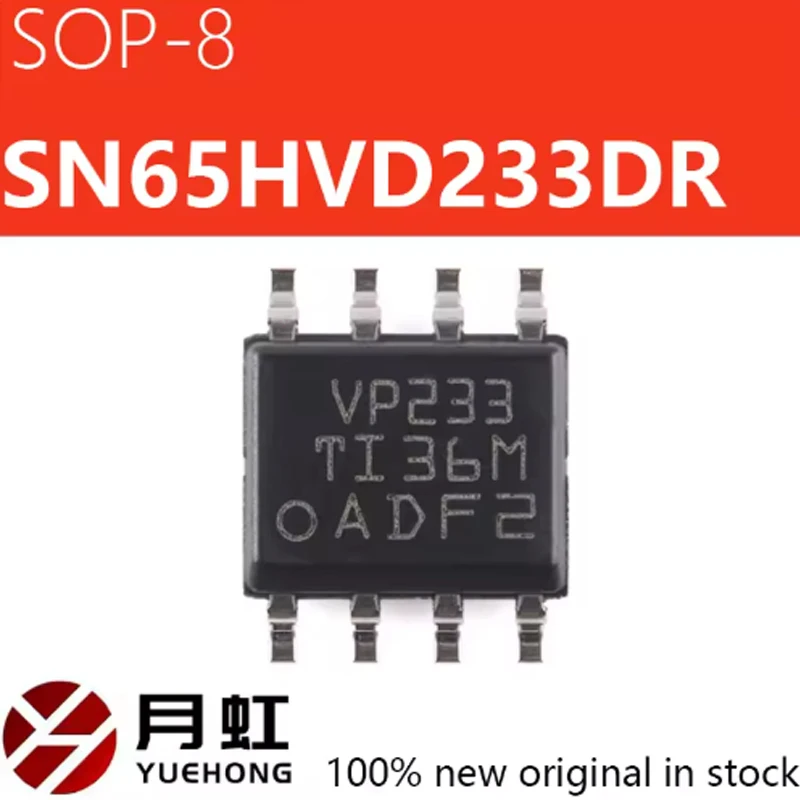 5/10PCS  SN65HVD233DR VP233 SN65HVD SN65HVD233 SN65 SOIC-8 3.3V CAN Transceiver With Standby Mode And Loopback Function