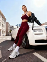 Conjuntos de Yoga sin costuras para mujer, traje para correr, mallas deportivas, sujetador, ropa deportiva para mujer, conjunto de entrenamiento para gimnasio, ropa de Yoga, 2 uds.