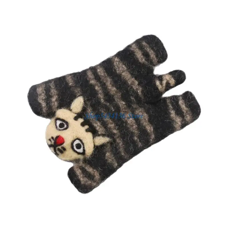 H7ED Drink Cup Holder Funny Cartoon Wool Felt Dinging Table Cup Pad