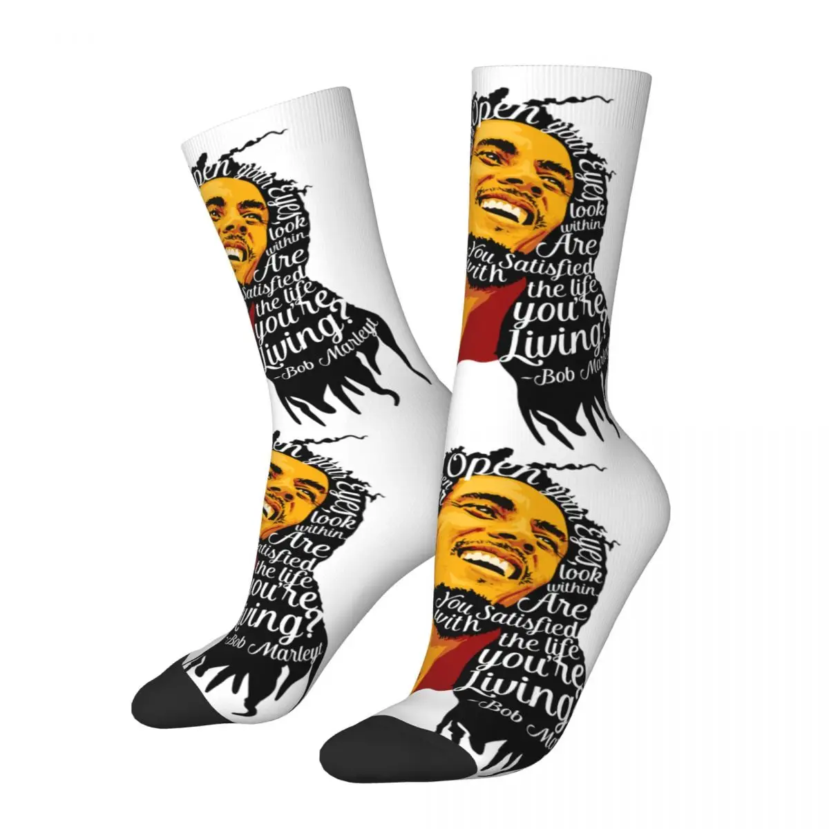 Rapper Bob Marley Men Women Happy Socks Windproof Novelty Spring Summer Autumn Winter Stockings Gift