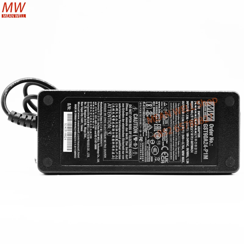 MEAN WELL Power Supply Original 90W AC-DC Reliable Green Industrial Adaptor GST90A12 GST90A15 GST90A19 GST90A24 GST90A48-P1M