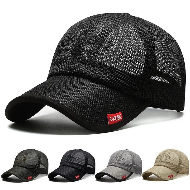 

Breathable mesh hat men's summer sports baseball cap showing face small sun protection baseball cap women