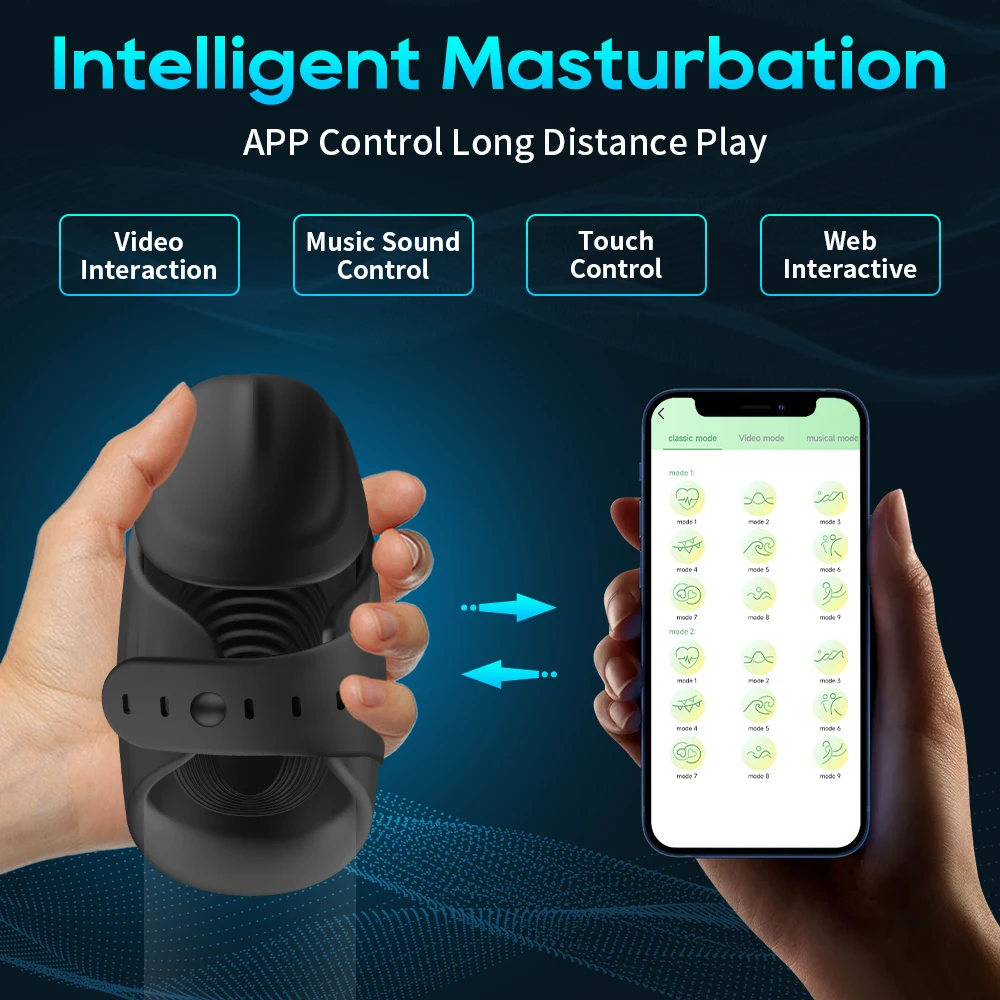 Male Masturbator Adjustable Penis Training Vibrator with APP Control Delay Ejaculation Cock Ring Glans Trainer Sex Toys for Men