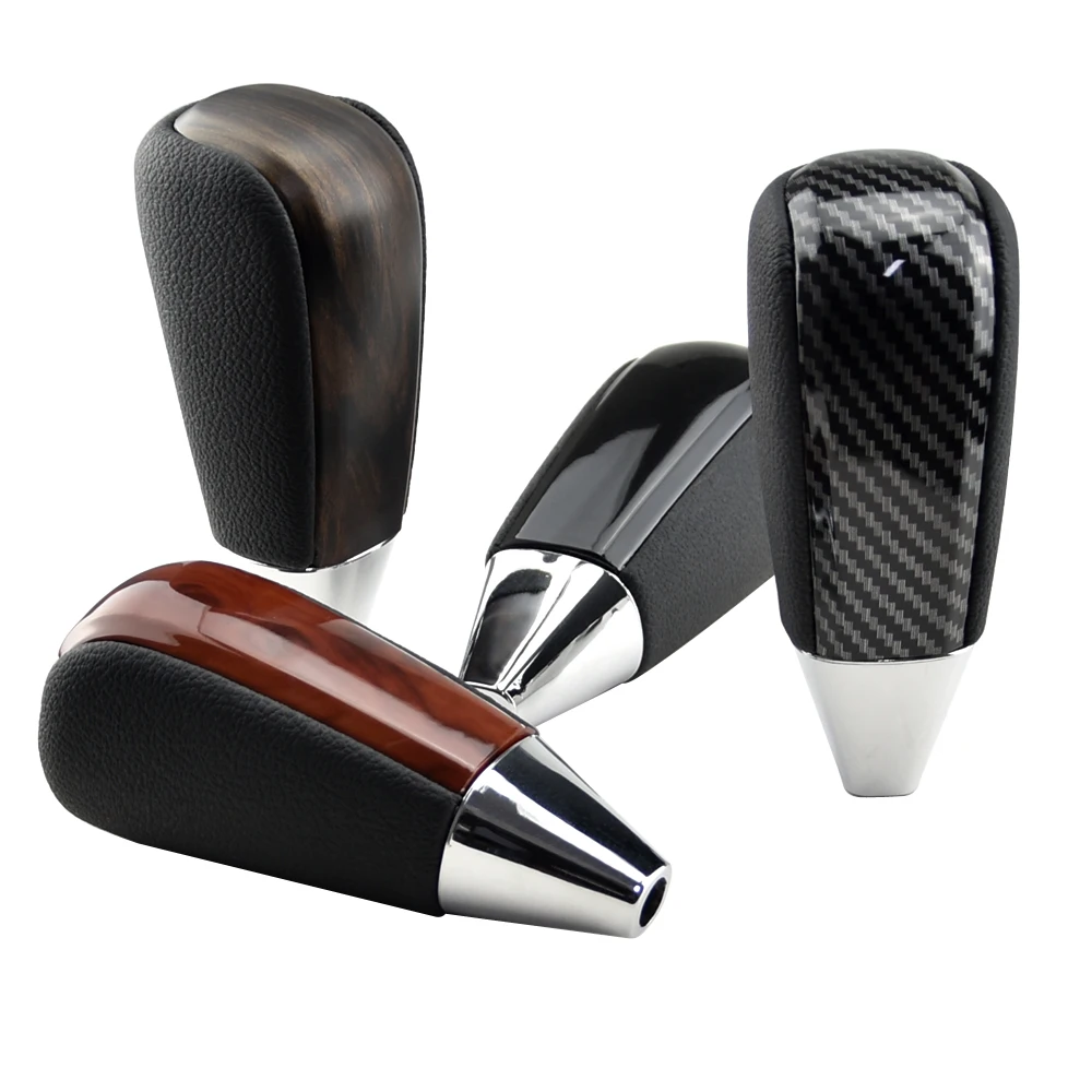 

Car Gear Shift Knob Stick Shifter Carbon Fiber Style Leather Lever Hand Ball Fit for Land Cruiser Prado FJ20 Gear Shifter Ball