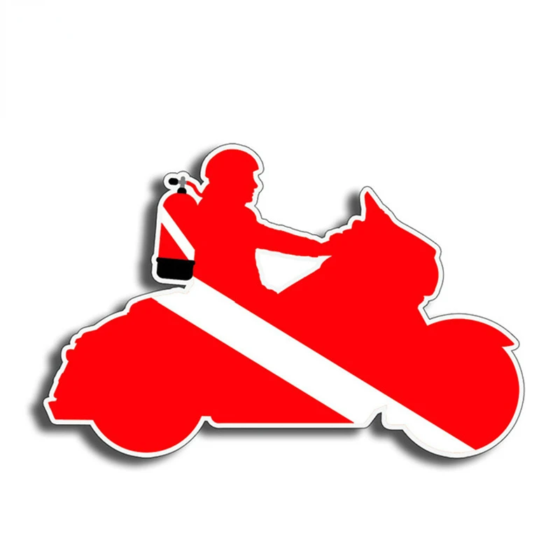 jpct  interesting Car Decal for motorcycle diving car diver flag pattern car window waterproof cover scratch sticker 13cmx9cm