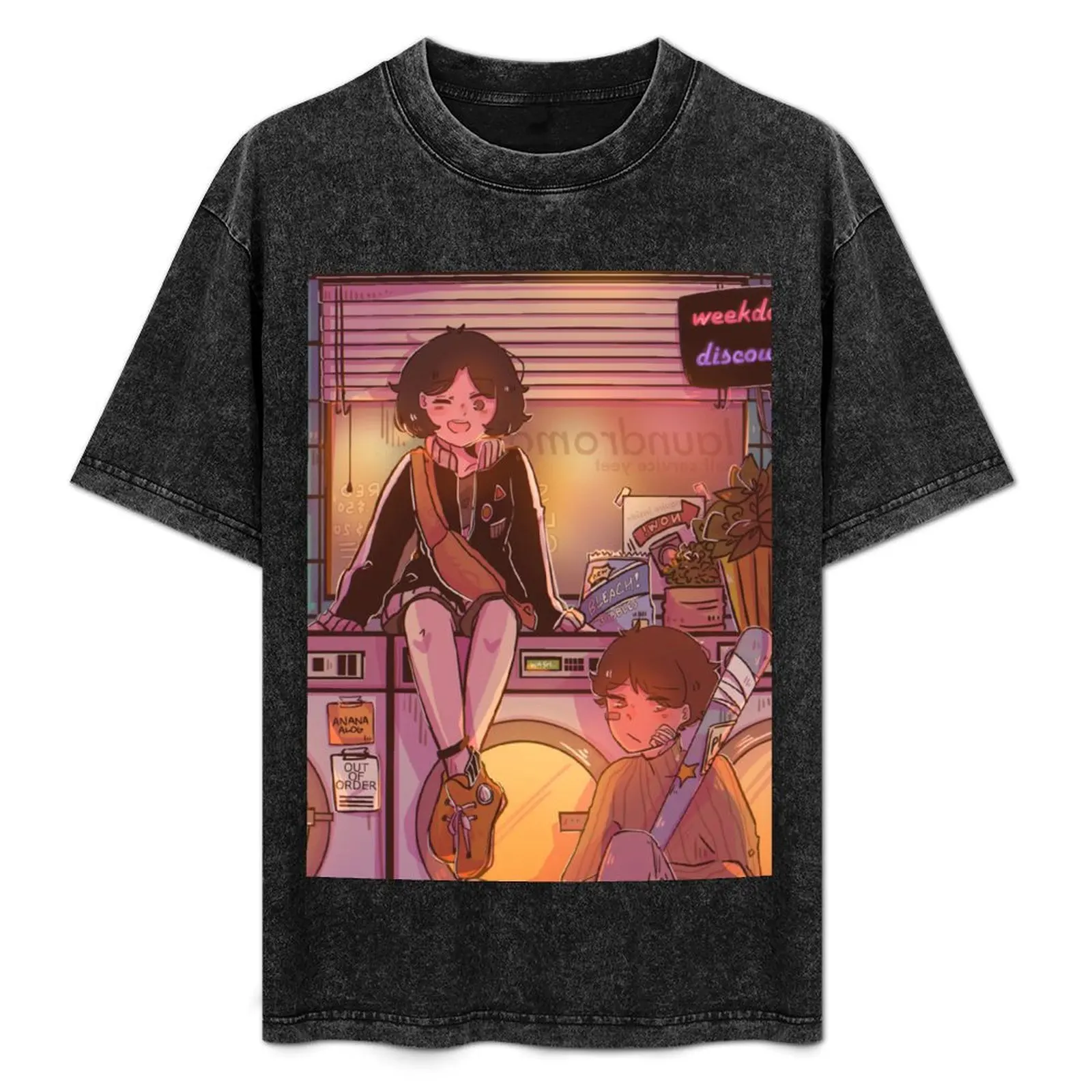 

Laundry Day Poster [Little Pickle Town] T-Shirt No Iron Casual Short Sleeve Top