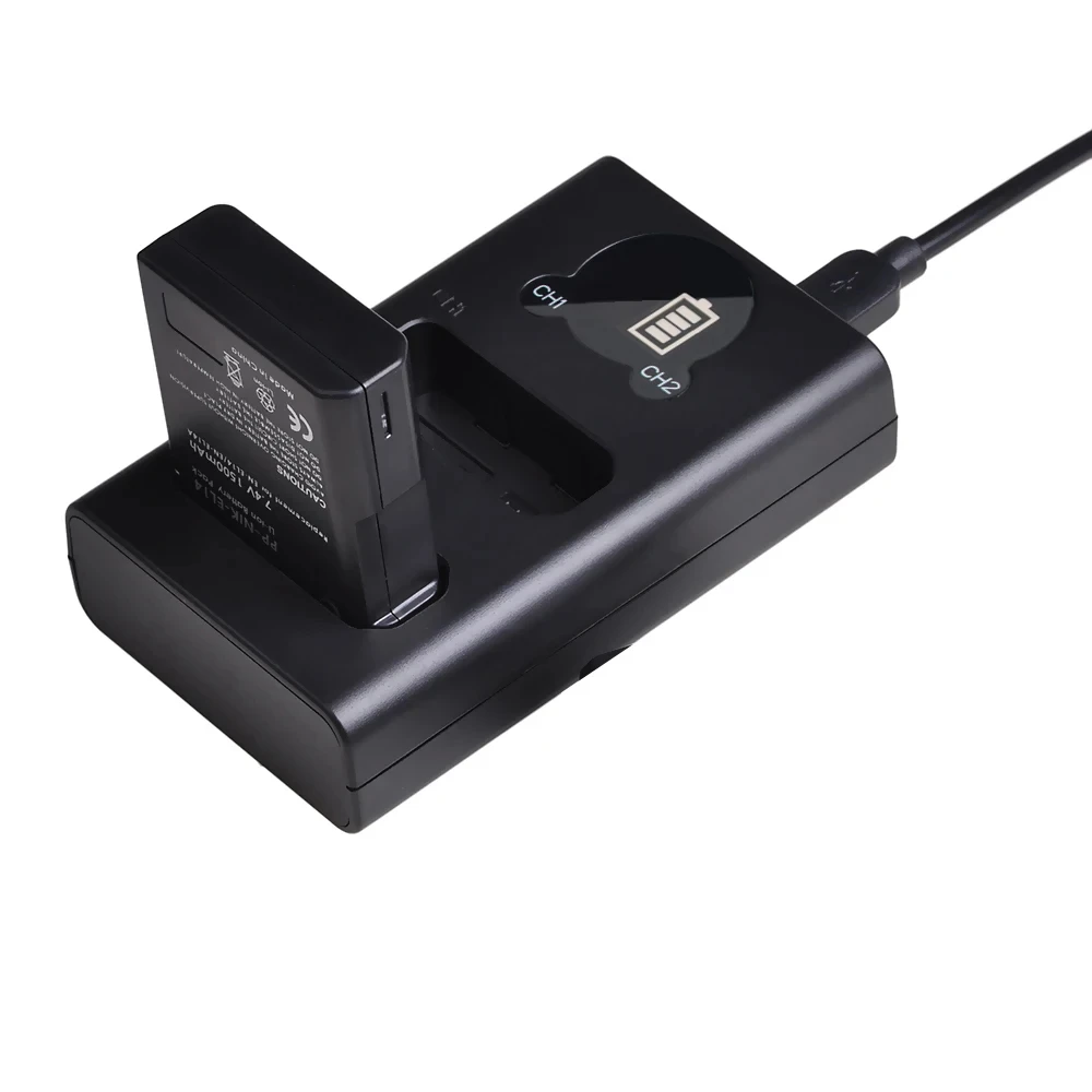 

DuraPro EN-EL14 EN-EL14a ENEL14 EN EL14 EL14a Battery + Charger for Nikon D3100 D3200 D3300 D5100 D5200 D5300 P7000