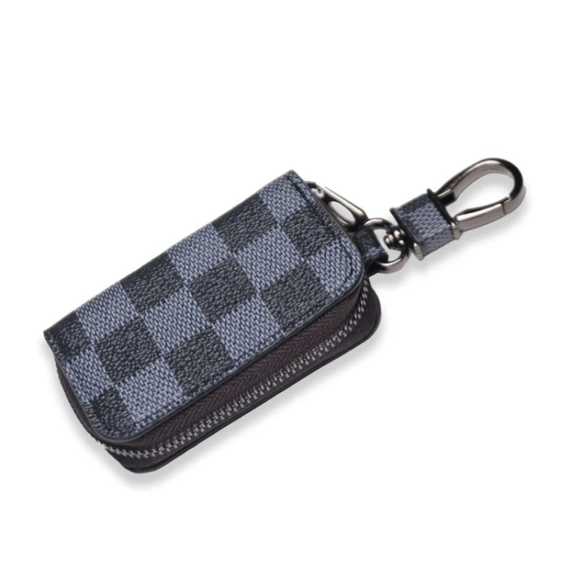 ZK30 Car Key Bag Fashionable Men'S Portable Storage Bag Car Key Case Cover Holder Bag Pouch Wallet Protector Keychain Organizer