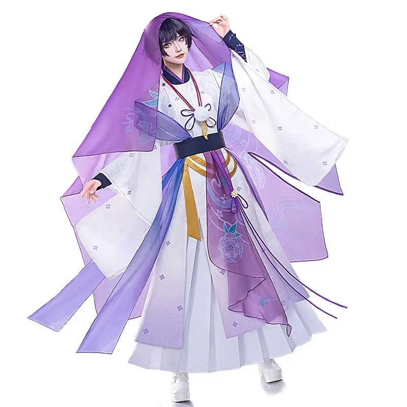 بدلة ألعاب الزفاف COS-HoHo Genshin Impact Wanderer Scaramouche Flower زي عتيق زي تنكري لحفلات الهالوين