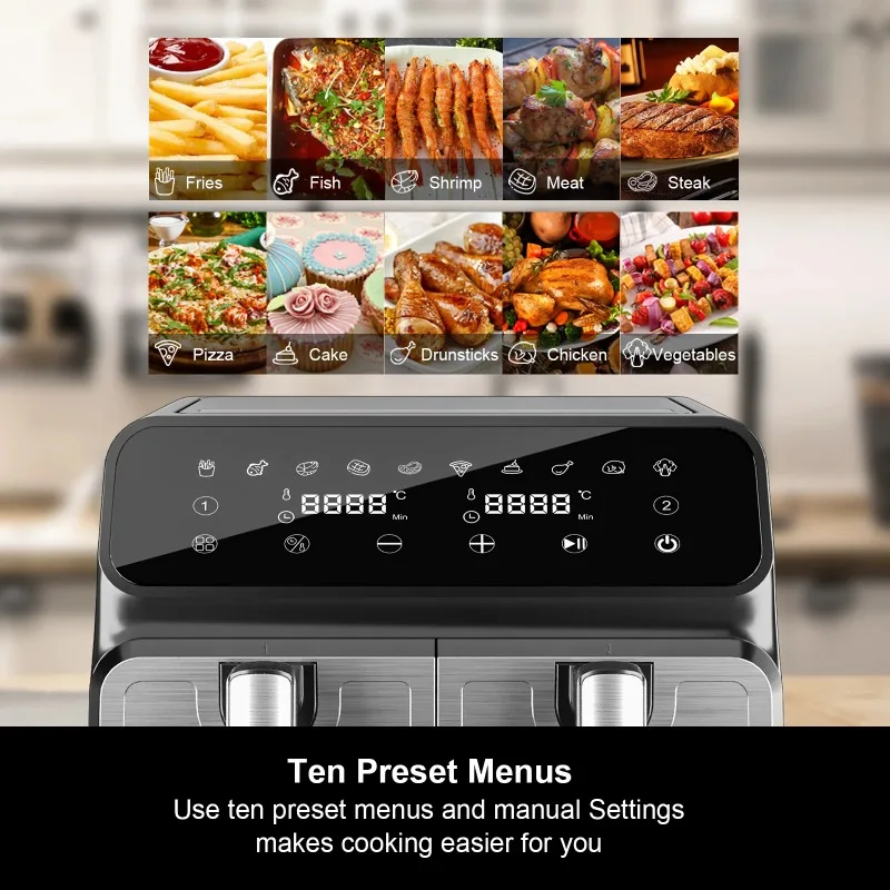 Air Fryer With Two Independent Baskets