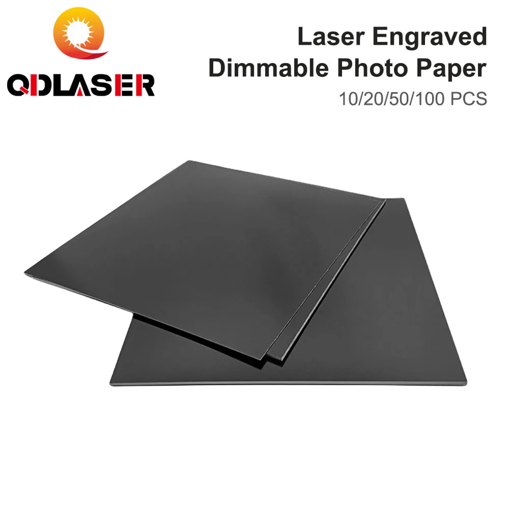 QDLASER Laser Engraved Dimmable Photo Paper for Spot Quality Debugging and Sample Testing for Laser Engraving Cutting Machine