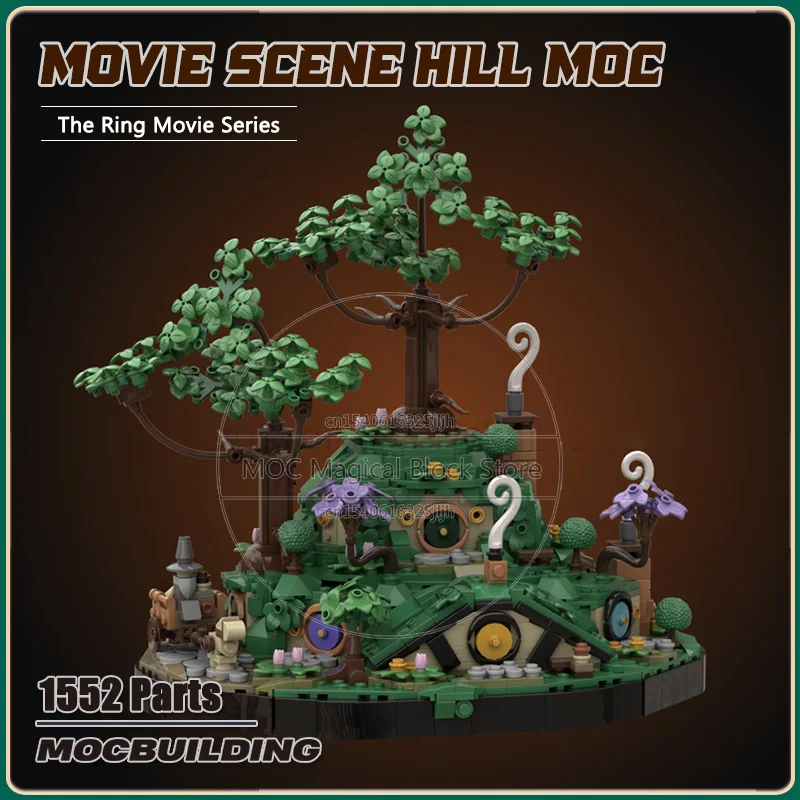 

Rings Movie Scene Hill MOC Building Blocks Medieval Castle Architecture Display Model DIY Technology Assembly Bricks Toys Gifts