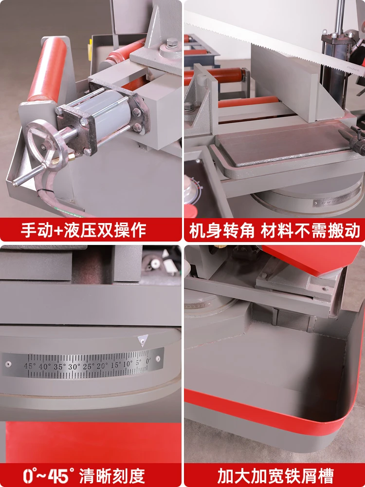 Machine Multi-Functional 45 Degree Corner Cutting Band Sawing Machine Semi-automatic Horizontal Band Sawing Machine