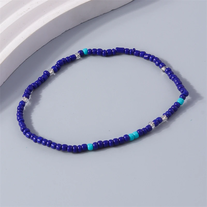 Bunte, handgefertigte Fußkettchen mit Perlen im Bohème-Stil für Damen, ideal für den Sommer, Strand, als Fuß- oder Beinarmband, für Mädchen, als Schmuckgeschenk für den Urlaub. – Detail 9