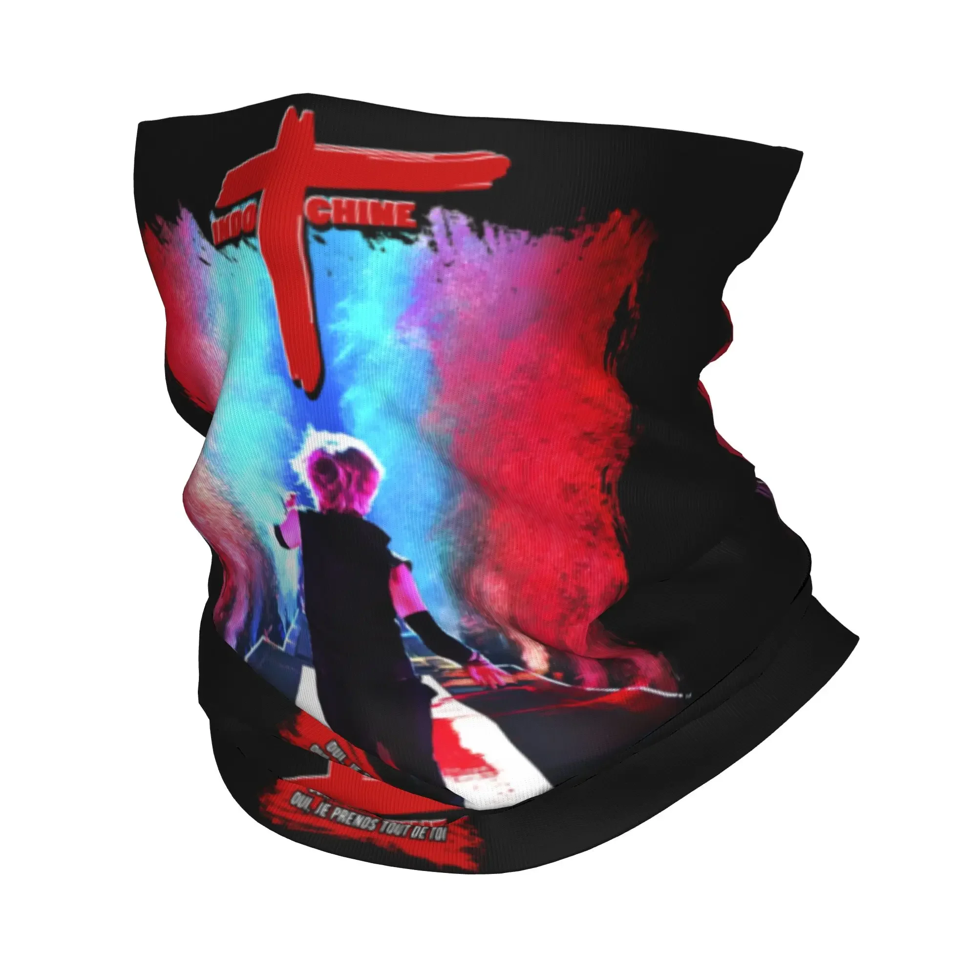Indochine French Rock Band Bandana Neck Gaiter for Ski Hunting Men Women Wrap Scarf  Balaclava Warmer Face Scarf Cover