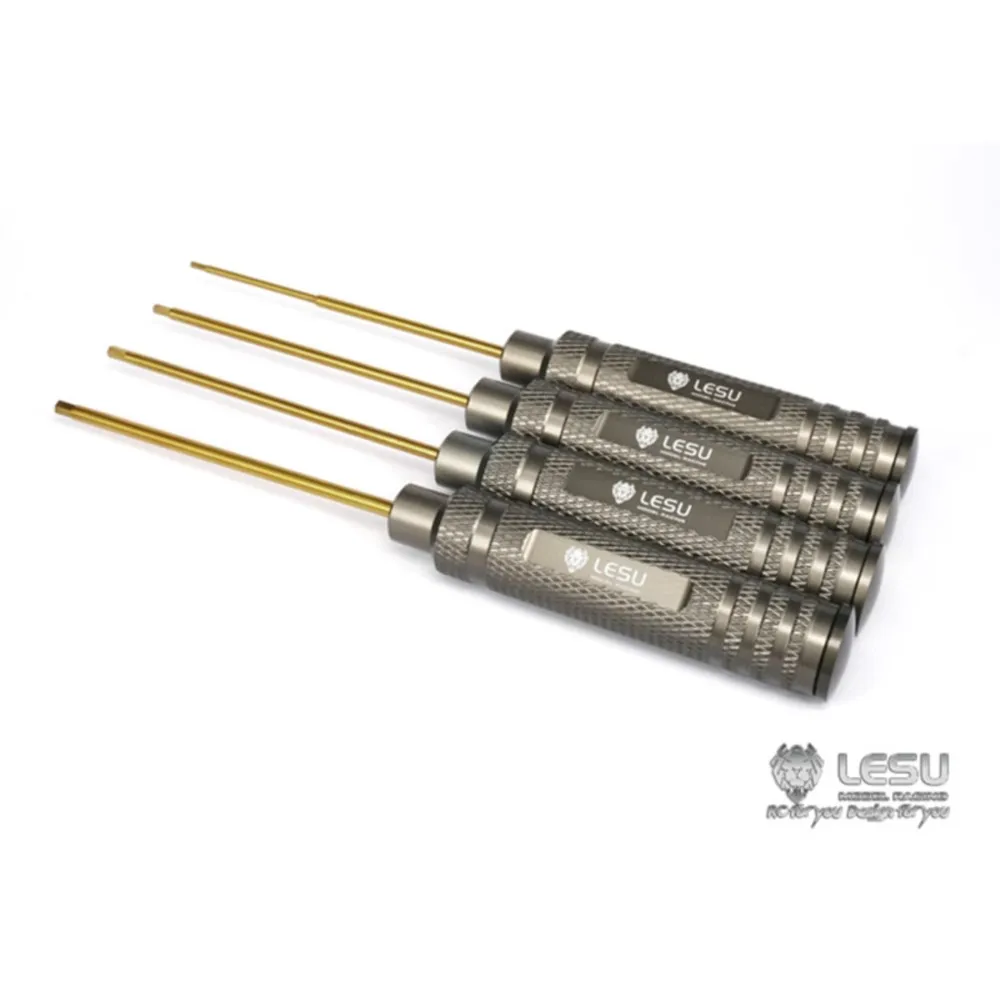 LESU Allen Schroevendraaier Set Voor 1/14 RC Tractor Truck Tamiyaya Auto DIY Model Speelgoed Metalen Gereedschap Maat 1.5/2.0/2.5/3.0mm THZH1219