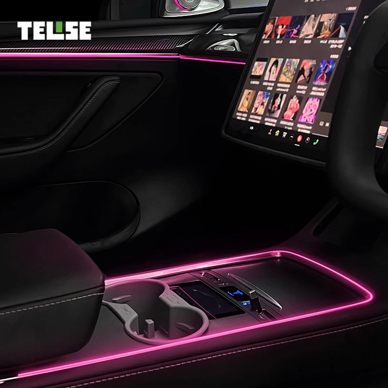 TELISE Car Interior Automotive Led Symphony Ambient Light For Model 3/Y