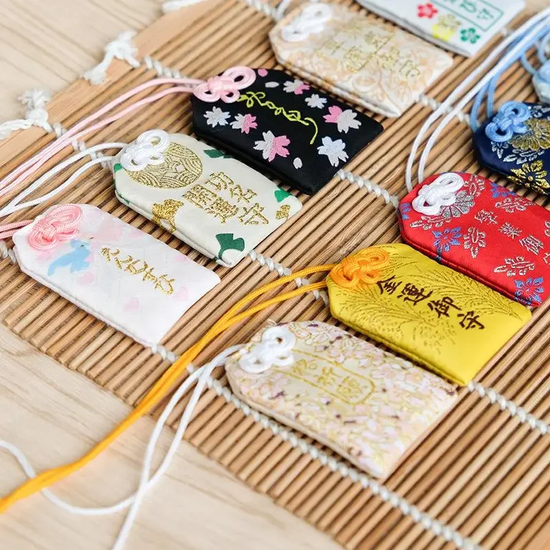 

New Arrival Omamori Pray Fortune Beauty Health Safe Transparent Wealth Bag Pendant Present keychains key