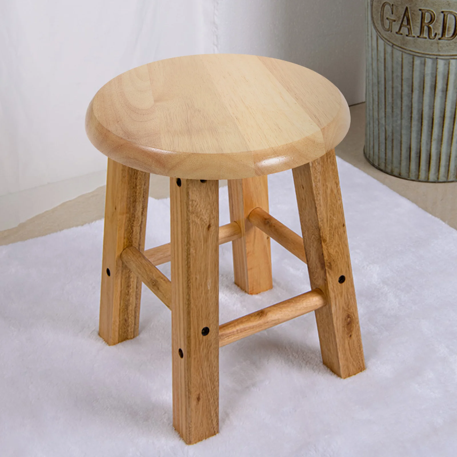 

Wooden Bar Stool Seat Replacement Round Chair Part for Shed Door Lock Rustic Barstool Canteen Step Dining Room Stool Supply