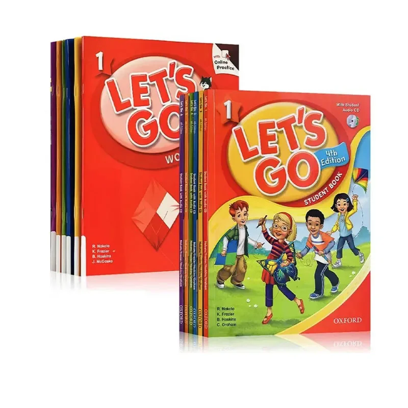 6 Books/set 1-3/4-6 Oxford Let's Go Student Book 4th Edition New Phonics and Reading Lessons To  Read Fluently ESL Books No CD