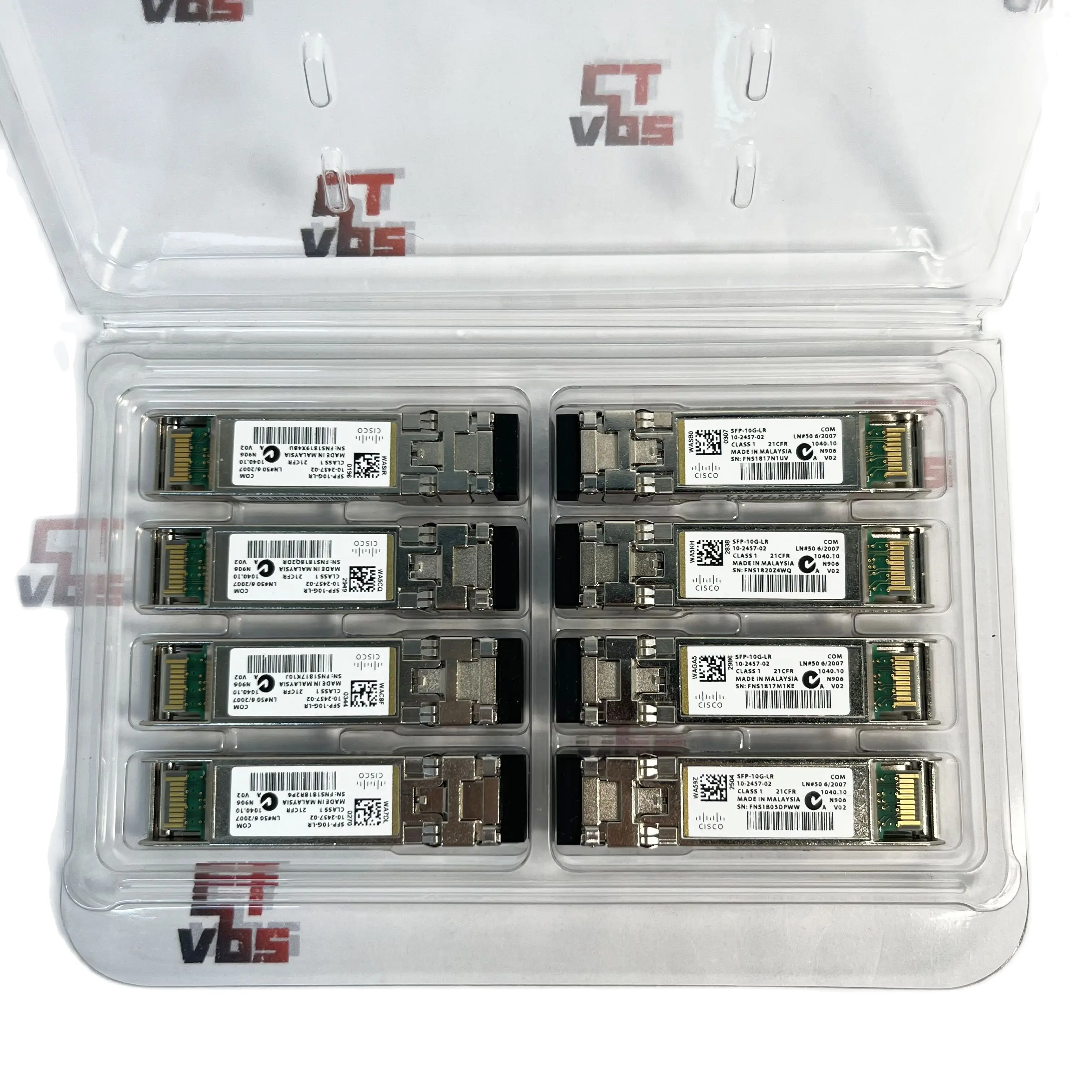 Módulo original 10-SFP-10G-LR-02 do transceptor da fibra ótica de 1310nm 10km de cisco 2457 único modo smf