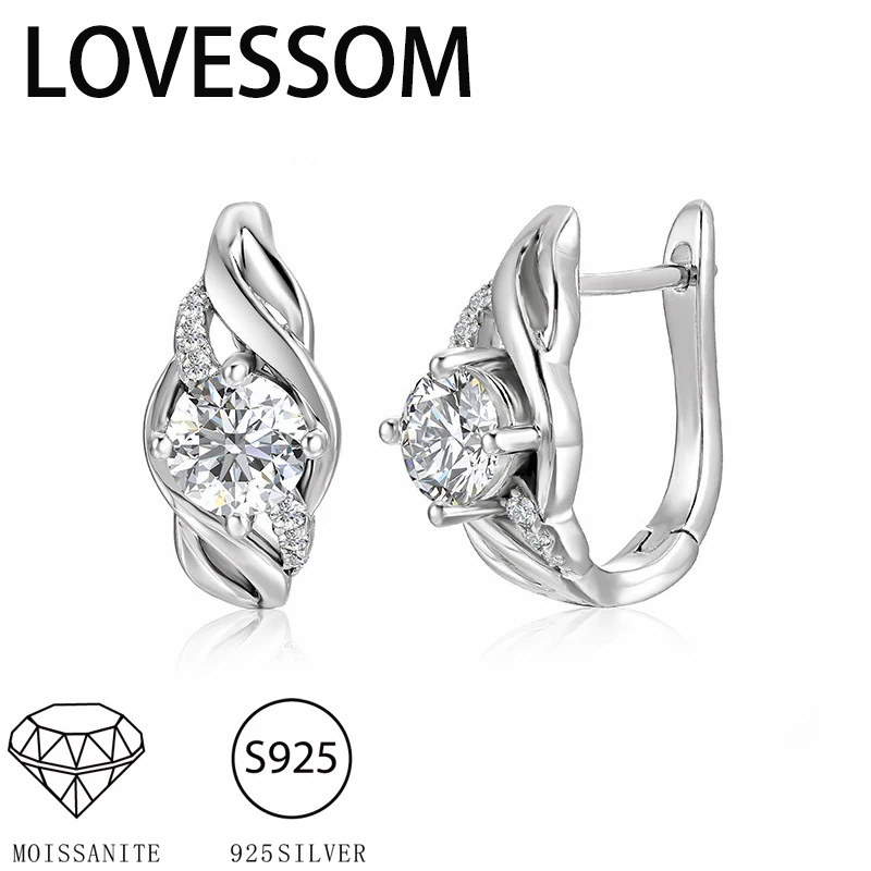 

Серебро 925 пробы 0,5 карата * 2 муассанита простые, элегантные, свежие, зрелые, романтические и универсальные серьги для мужчин и женщин для отправки пар.