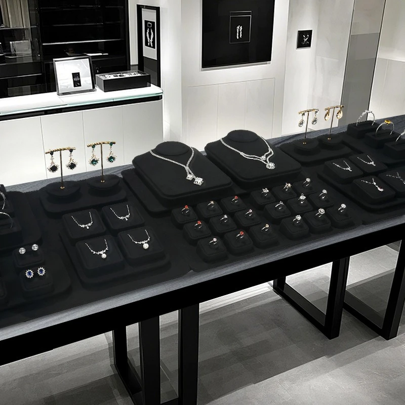 Luxury Jewelry Display Stand Jeweler Showcase Display Holder Earrings Necklace Organizer Counter Exhibitior Jewelry Wholesale