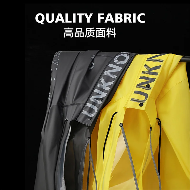 Waterproof Raincoat Jacket Men Long Full Body Rainproof Single Outdoor Adult Poncho Oversized A-Shape Windbreaker EVA Fabric