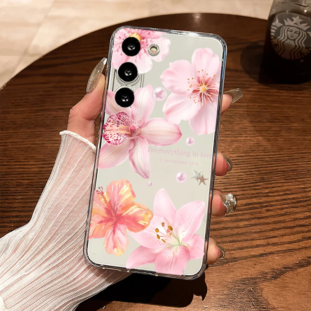 Kirschblüten-Hülle für Samsung Galaxy S26 S25 S24 S23 Ultra S22 S21Plus FE A57 A56 A55 A54 A53 A36 A35 A34 5G Transparente Schutzhülle – Detail 9