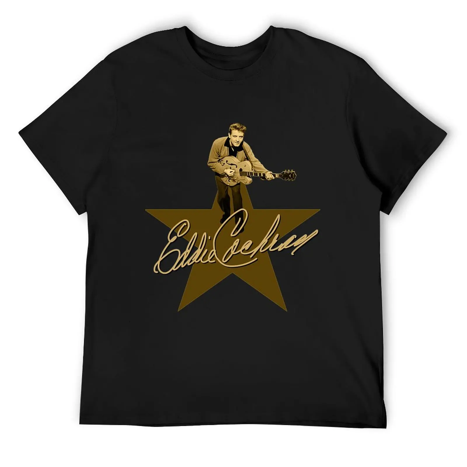 Eddie Cochran T-Shirt summer top blacks Aesthetic clothing vintage anime shirt t shirts for men