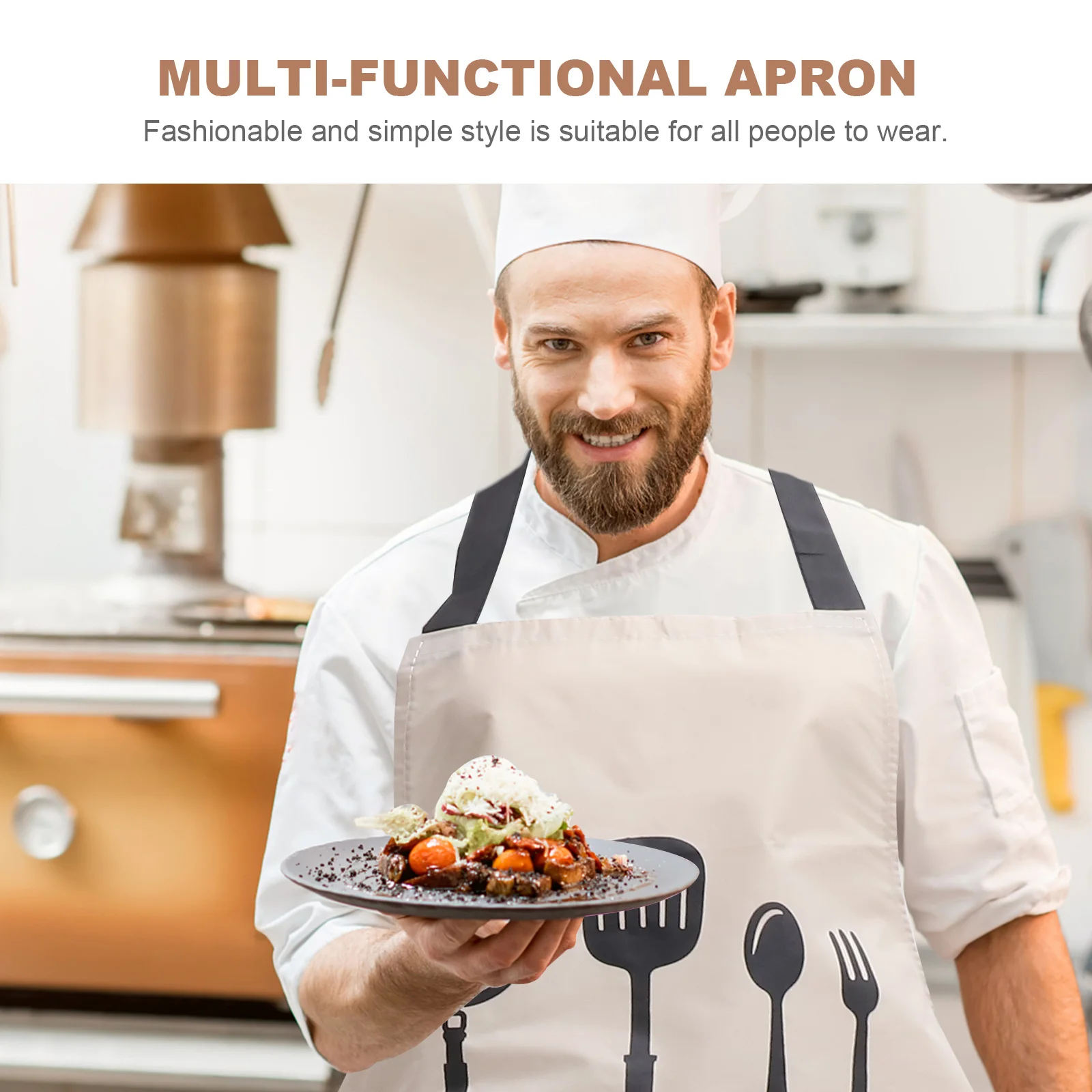 

PVC Cooking Apron Waterproof with Pockets for Women Men Bbq Grilling Baking Multi-Functional Kitchen Accessory