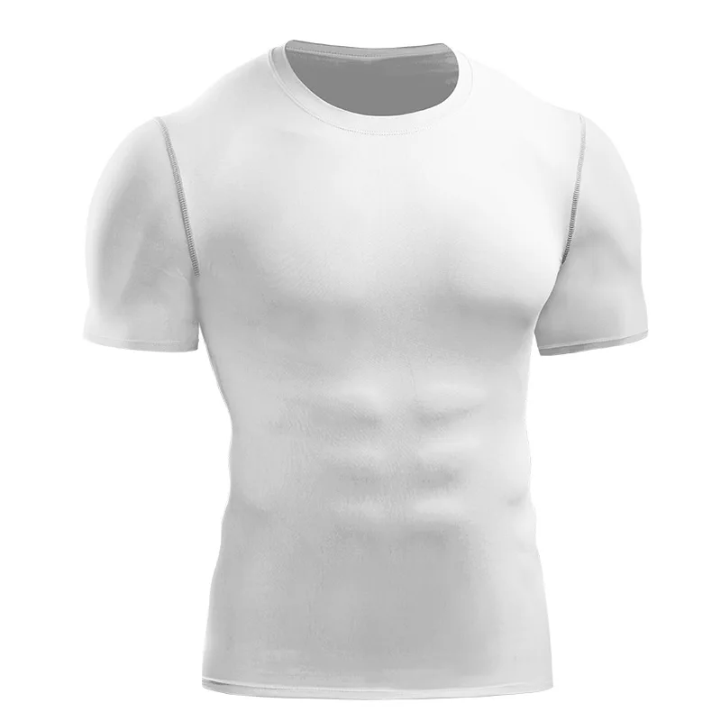 Male Short Sleeve T Shirts Running Tights Sports Thermal Muscle Underwear Fitness Gym Clothing Compression Jerseys Jacket Tops