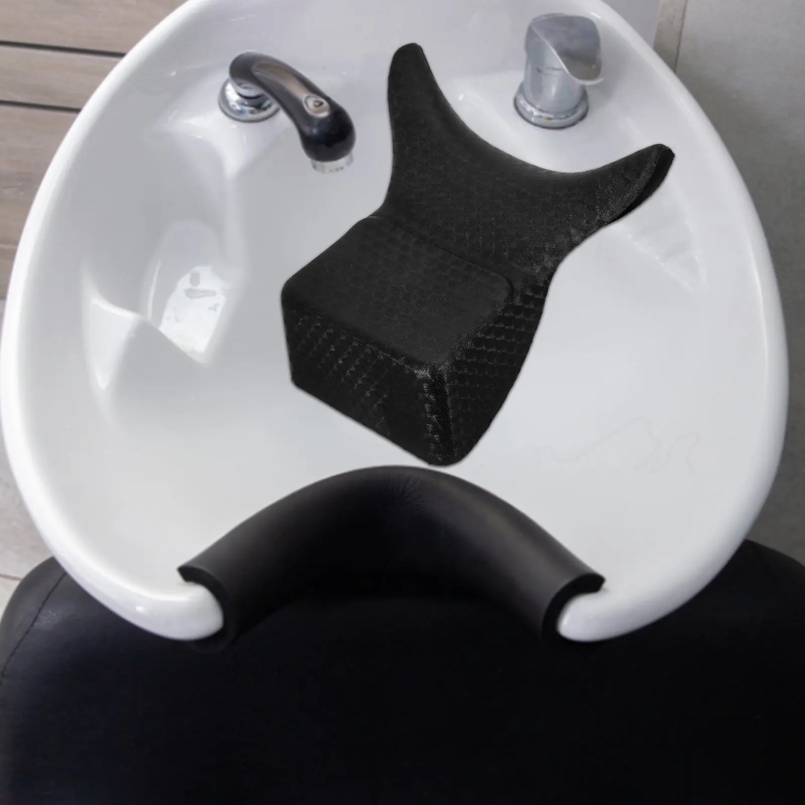 

Premium PVC Shampoo Neck Rest Pillow for Sink Salon Shampoo Bowl Hair Washing Tub Ergonomic Contour Design Easy Clean Portable