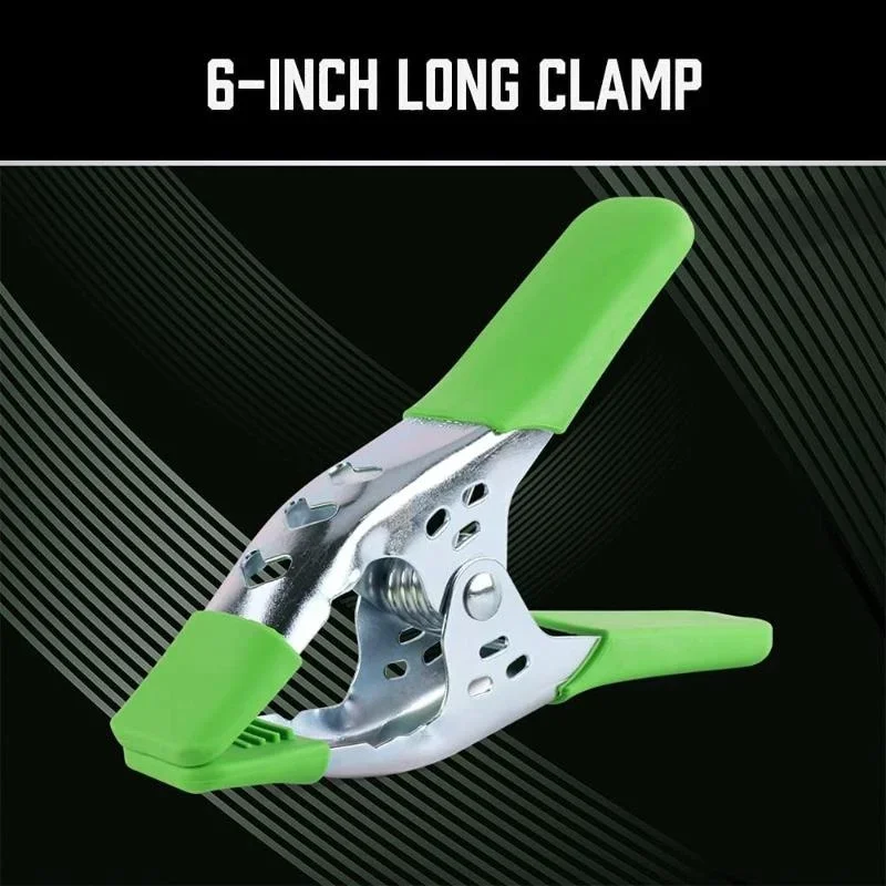 4PCS 6" Inch Spring Clamp, Heavy Duty Spring Metal Spring Clamps, 2.5"-inch Jaw Opening