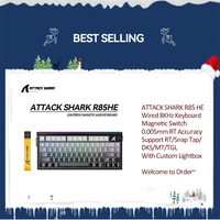 ATTACK SHARK R85 HE teclado con cable de 8KHz con caja de luz personalizada, interruptor magnético, precisión RT de 0,5mm, compatible con RT/Snap Tap/DKS/MT/TGL