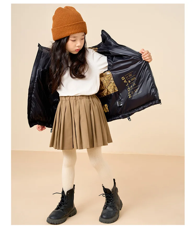 Children's Feather Silk Clothing 2026 Winter New Parent-Child Clothing Duck down Silk Boys and Girls Children Thickened Jacket