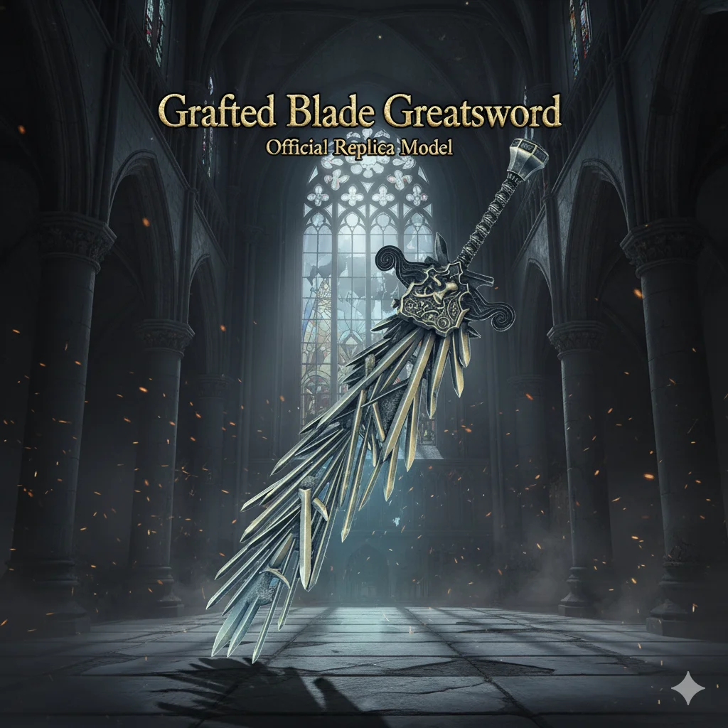 30 cm geënte blad Greatsword replica, legendarische "Throne of Swords" van een Hit RPG, Dark Fantasy Fan Collectible Gift