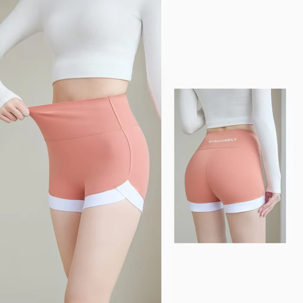 Women Sports Yoga Shorts with High Waist, Hip Lift, Fitness, Running, Cycling, 3-point Shorts, Quick Drying Women's Yoga Short image 6
