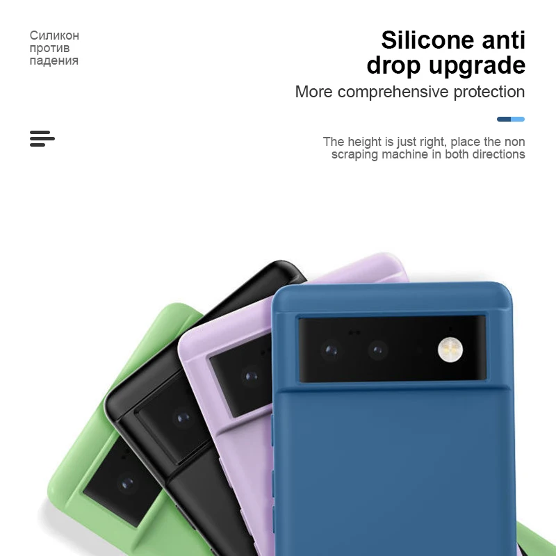 Original Liquid Silicone Phone Case For Google Pixel 8 7 6 Pro 6A 7A Shockproof Soft Cover For Google Pixel 7 8 Pro Accessories image 4
