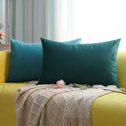 Custom 50x70cm Velvet Pillow Cover Soft Plain Pillowcase Nordic Style Living Room Throw Cushion Cover Simple Funda Cojin