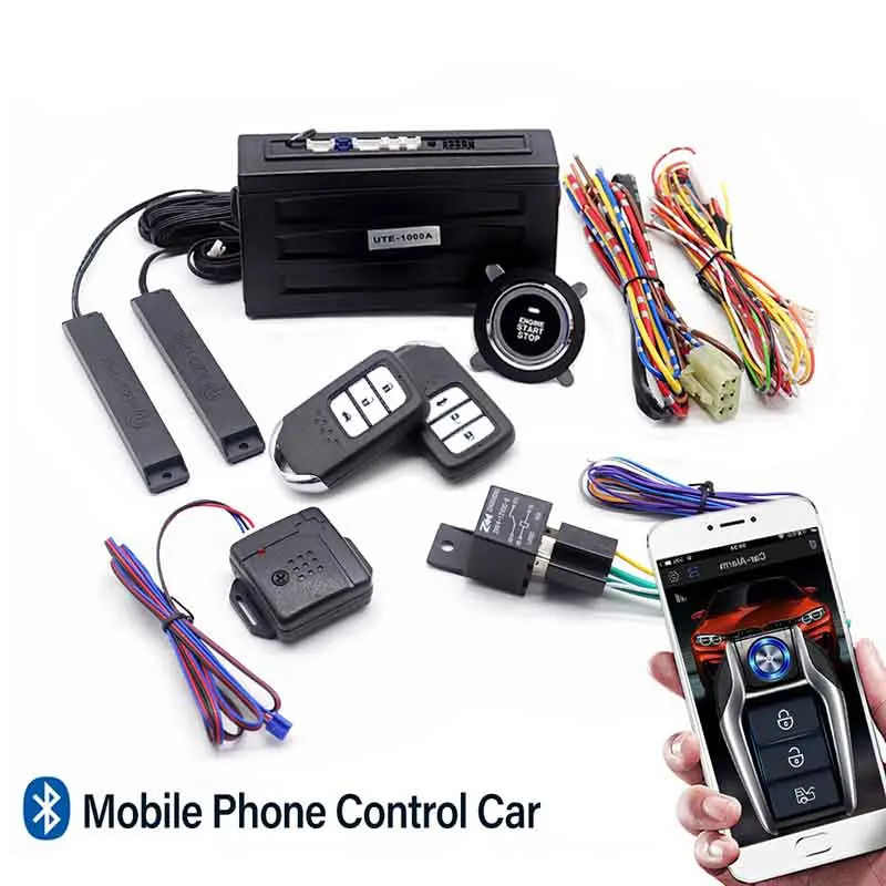 

One Click Start Modification Keyless Entry Universal Type Bluetooth Car Control Kit Starts Remotely