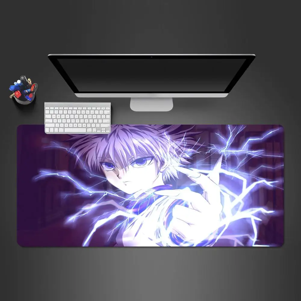 Anime Fierce Hunter Laptop Computer Mousepad Keyboard Mat Desk Pad  Natural Rubber Desk Rug PC Accessories Mouse pad 700*400mm