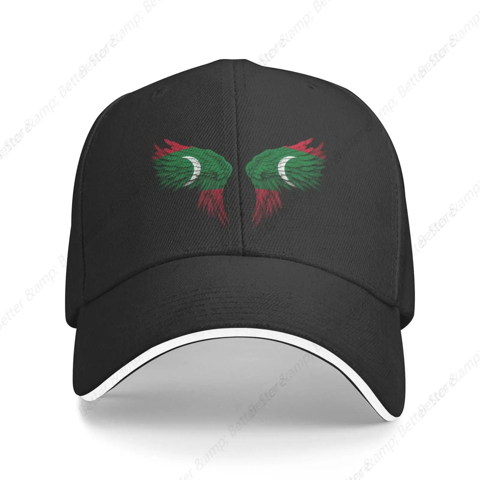 Maldives Maldivians Flag Wings Baseball Cap for Men Women Trucker Caps Fashion Dad Adjustable Sports Hat