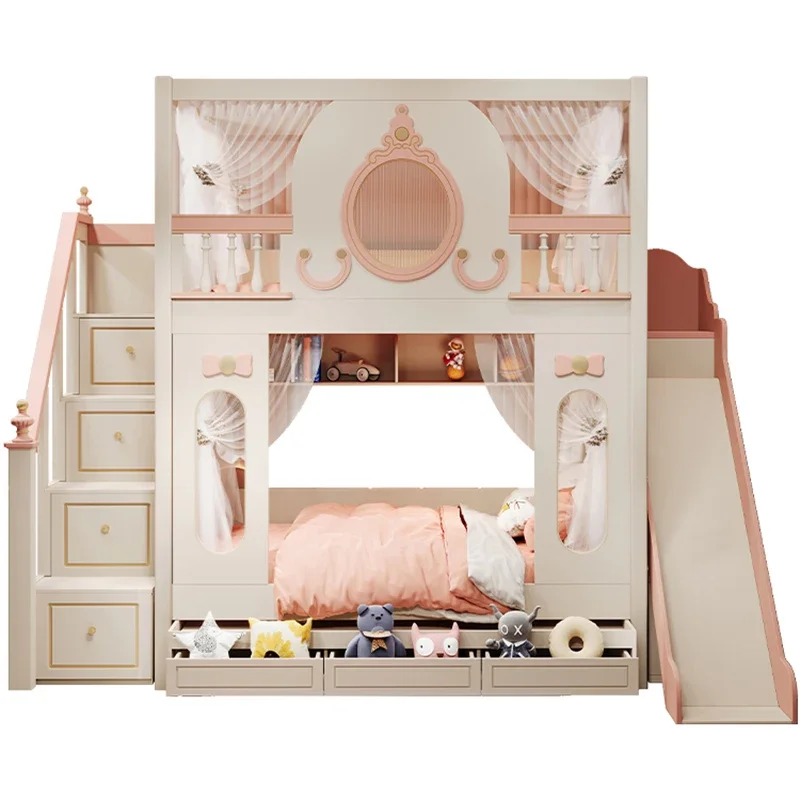 Meisjes Kinderen Bedden Slaapkamer Opslag Moderne Baby Kinderen Bedden Luxe Multifunctionele Camas Infantiles Slaapkamer Meubilair Zl50cb