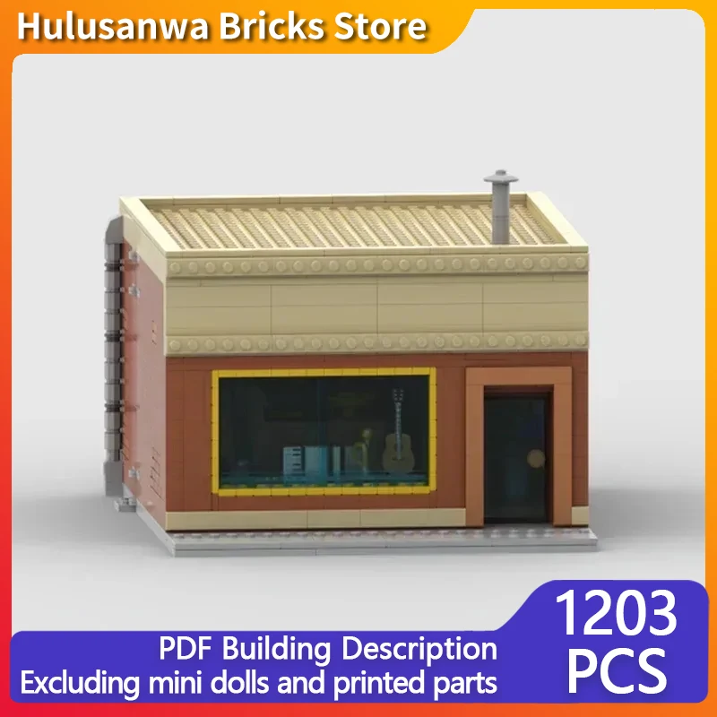 

Popular Anime Street View Model MOC Building Bricks Musical Instrument Shop Technology Gifts Holiday Assemble Children Toys Suit