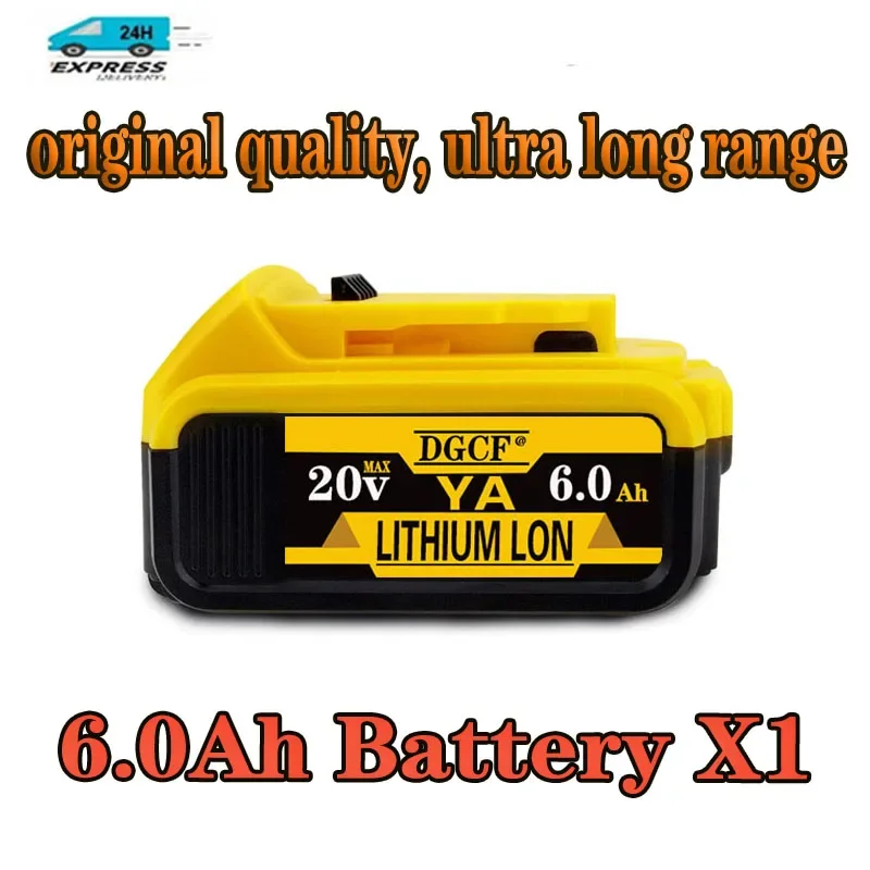 for DeWalt 20V 6.0Ah  power Tools DCB184 DCB200 rechargeable electric tool battrey 20v 6000mah Battery set