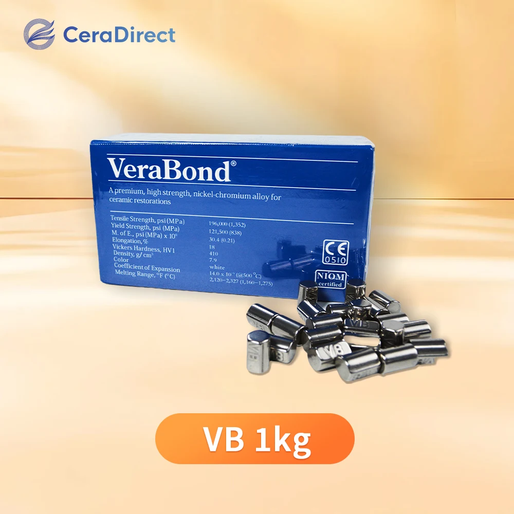 

Металлокерамический сплав VeraBond, 1 кг/упаковка, материалы для зуботехнических лабораторий, для профессионального использования
