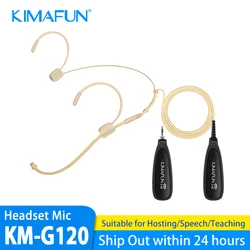 KIMAFUN profesjonalne mikrofony 2.4G bezprzewodowy zestaw słuchawkowy System mikrofonowy do nauczania kościoła joga etap wzmacniacz głosu głośnik
